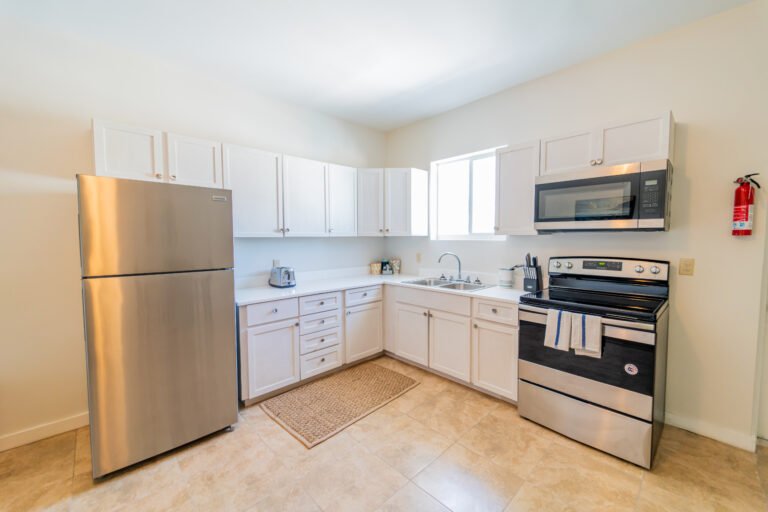 two bed room suite kitchen